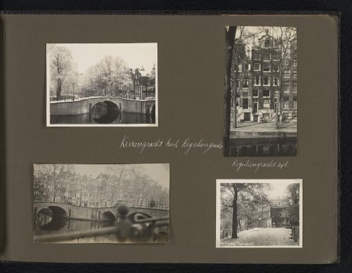 Four Photographs of the Corner of the Keizersgracht and the Reguliersgracht and the House of Norbert van den Berg at Reguliersgracht 346, Amsterdam