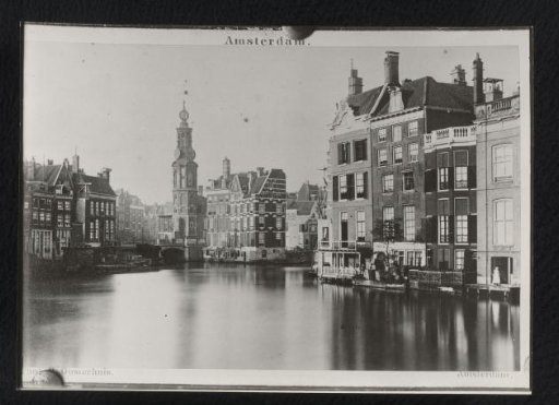Photographic Reproduction of a Drawing of the Rear Side of the Nieuwe Doelenstraat on the Amstel by Cornelis Springer