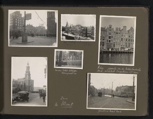 Photographic reproduction of a photograph of the Munttoren and the Amstel by Pieter Oosterhuis