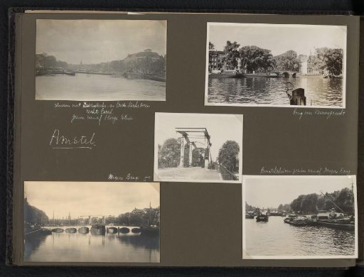 Five photographs of the Amstel and the Magere Brug, Amsterdam