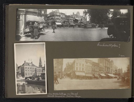 Three photographs of the Rembrandtplein and the Damrak