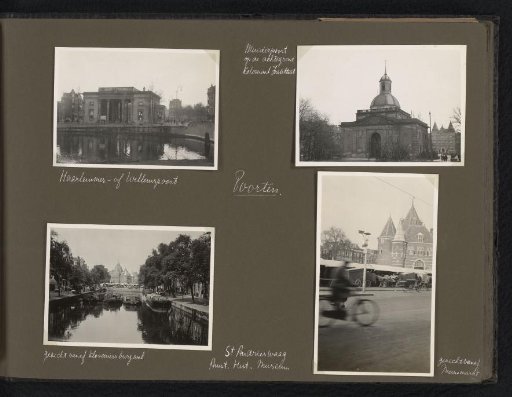 Four photos of gates in Amsterdam