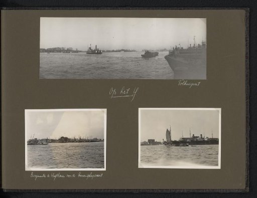 Three Photographs of Ships on the IJ, Amsterdam