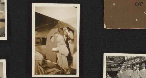 Several men near an airplane