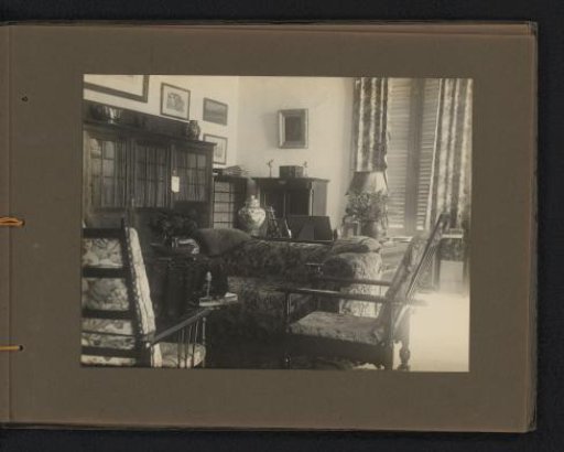 Interior of a study in the official residence of the Javasche Bank in Batavia
