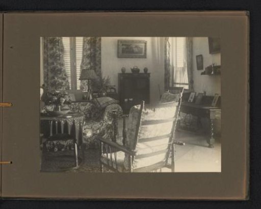 Interior of a study in the official residence of the Javasche Bank in Batavia