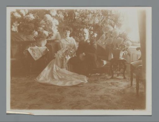 Wedding photograph of Line van den Berg and Hendrik Herman van den Berg