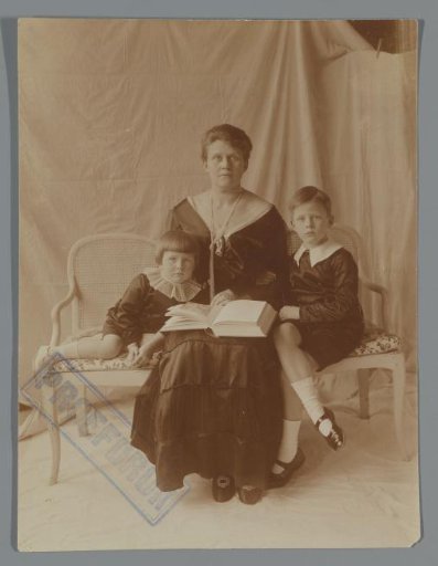 Line van den Berg and Two Children