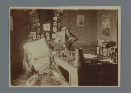 The room of Henk van de Berg at Turfmarkt 3 in Amsterdam