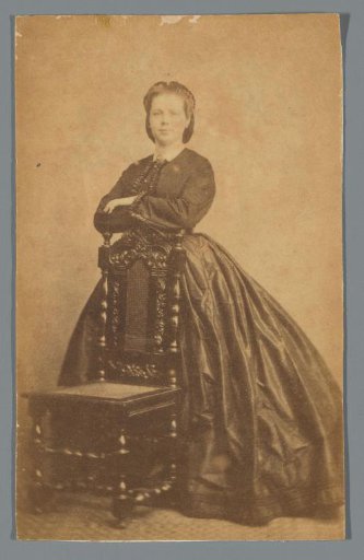 Standing studio portrait of Carolina Frederika Holle