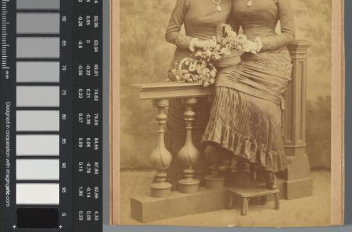 Studio portrait of Pauline and Emilie van den Berg