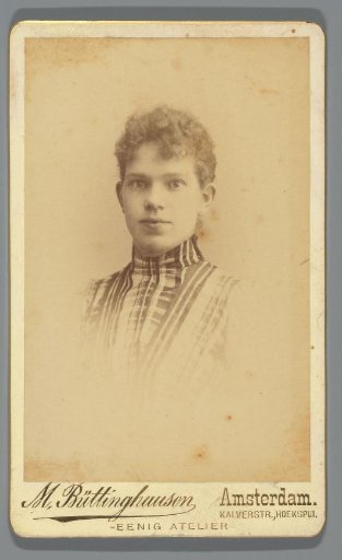 Studio portrait of Emilie van den Berg