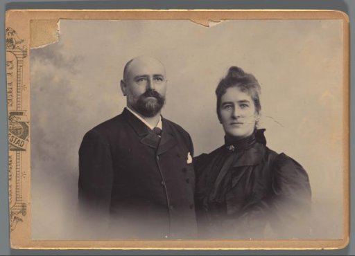 Studio portrait of a man and Delle Wichers Dupuis