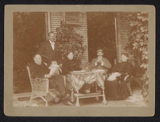 Family van den Berg on a Terrace in Baarn