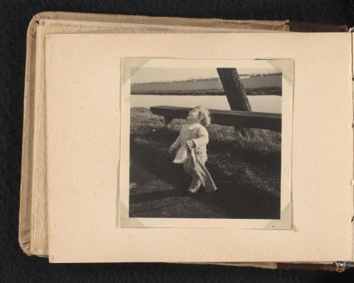 Norbert Peter van den Berg as a toddler by a canal