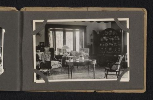 Interior of the country house De Wilde Zwanen in Laren, with seating area and open sideboard