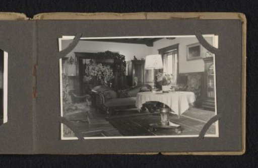 Interior of the country house De Wilde Zwanen in Laren, with a sofa and table