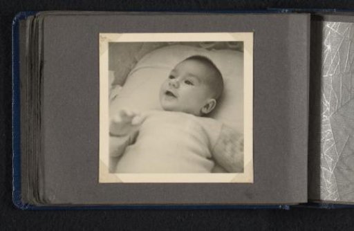Portrait of Norbert Peter van den Berg as a Baby, Lying on a Cushion