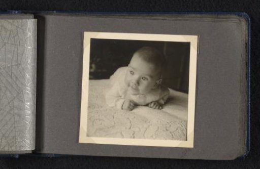 Portrait of Norbert Peter van den Berg as a Newborn Baby, Lying on His Stomach on a Cloth