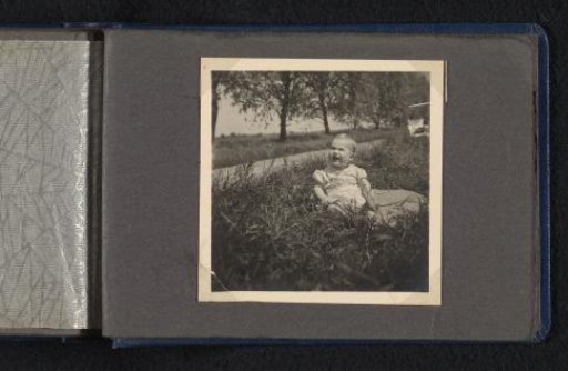 Norbert Peter van den Berg as a baby sitting in grass
