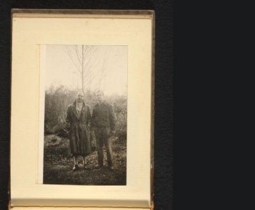 Two men in a forest