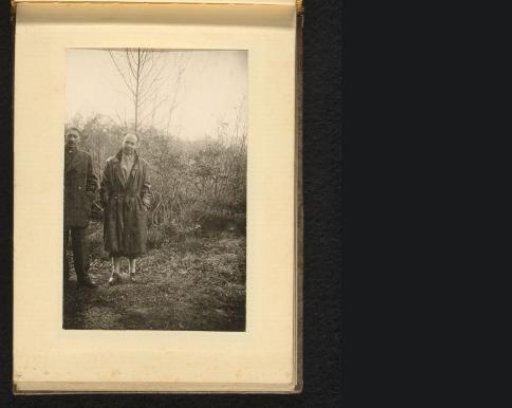 Two men in a forest
