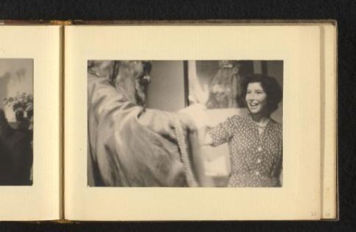 Sinterklaas and a woman