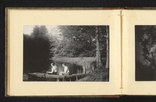 Woman and man in a rowing boat