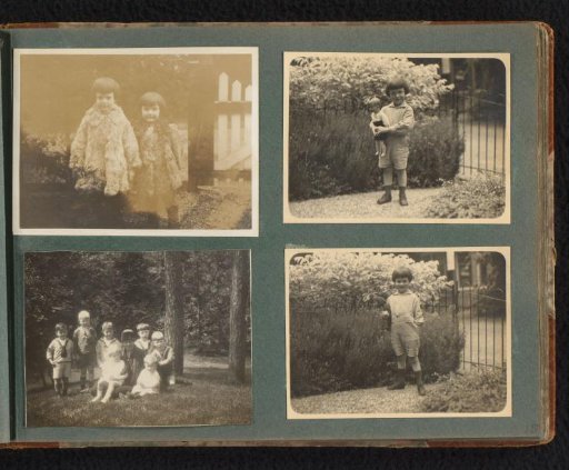Four photographs of Frank and Pieter Furnée, and other members of the Onnen-Van den Berg family