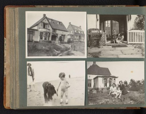 Four photographs of the Onnen-Van den Berg family during a holiday