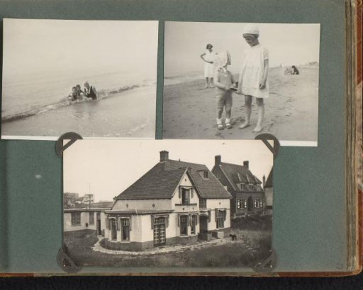 Three photographs of the Onnen-Van den Berg family on holiday
