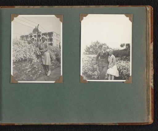 Two photographs of the Furnée-Van den Berg family in Noordwijk