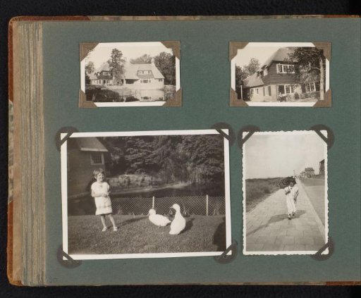Four photographs of a country house, presumably in Noordwijk