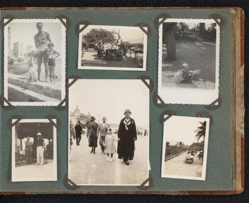 Six photographs of the Onnen-Van den Berg family on the Côte d'Azur