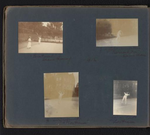 Tennis players at the Bataaf in The Hague, including A. Wijnands and W. van Tets
