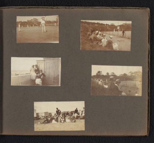 Group of friends on the beach of Noordwijk and on a tennis court