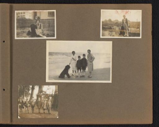 Loentje Furnée with children on a beach