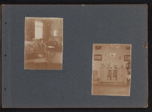 Interior of the Uhlenbeck family residence on the Bothalaan in Hilversum, with a bedroom on the left