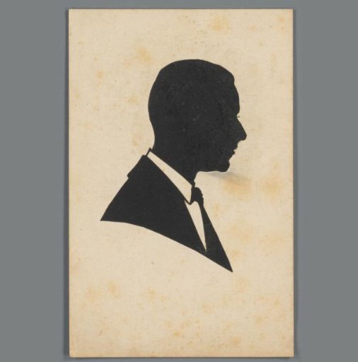 Silhouette portrait of an unknown man
