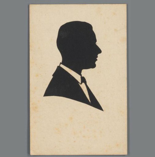 Silhouette portrait of an unknown man