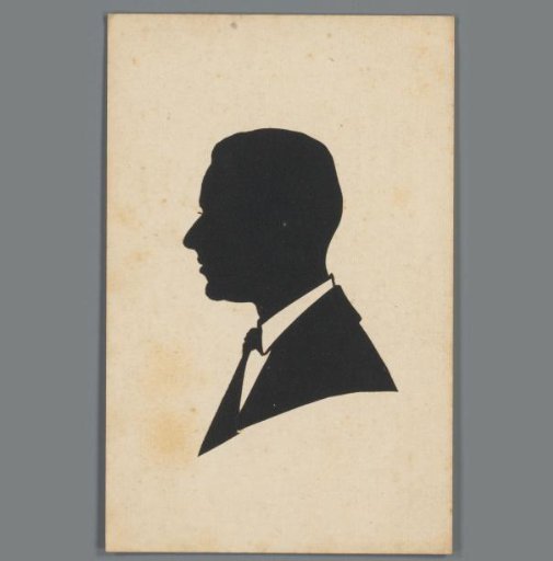 Silhouette portrait of an unknown man