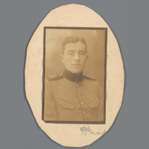 Portrait of an unknown young man in military uniform