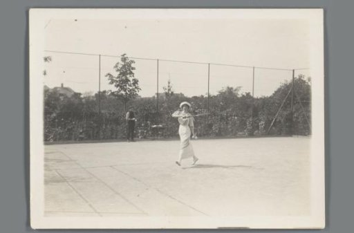 Woman playing tennis