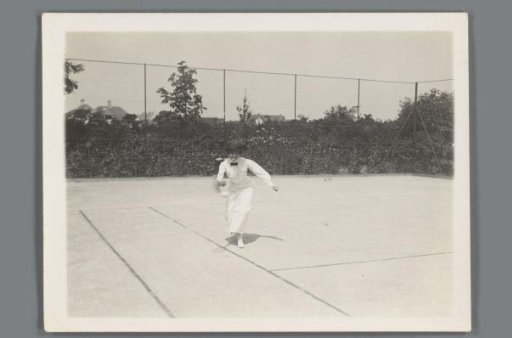 Woman playing tennis