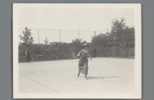 Woman playing tennis