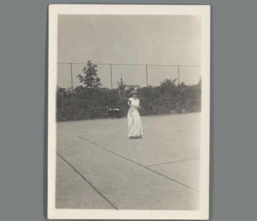 Woman playing tennis