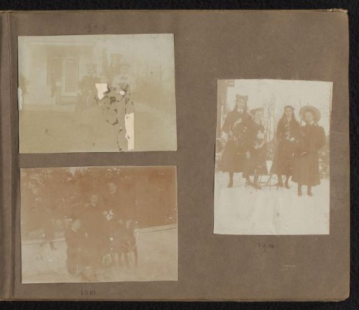 Three Group Portraits of Milly and Loentje Onnen with Friends in Hilversum