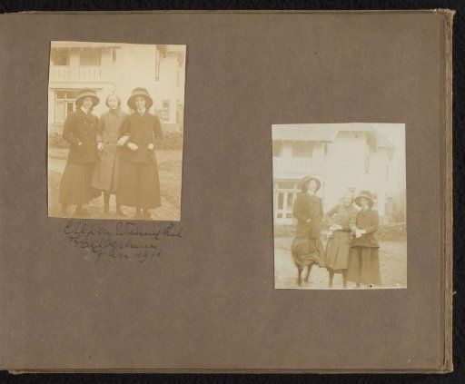 Two group portraits of Loentje Onnen with Ella and Winny Uhlenbeck