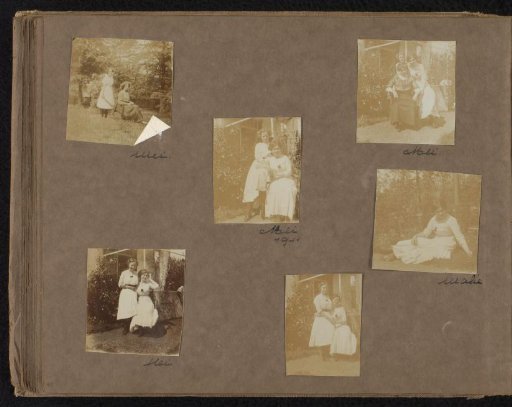 Six Photographs of Loentje Onnen with Friends