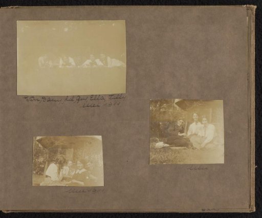 Three group portraits of the friends of Loentje Onnen
